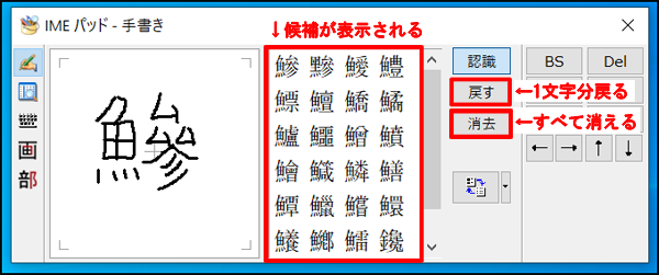 読み方がわからない漢字を手書き文字検索で調べる方法3